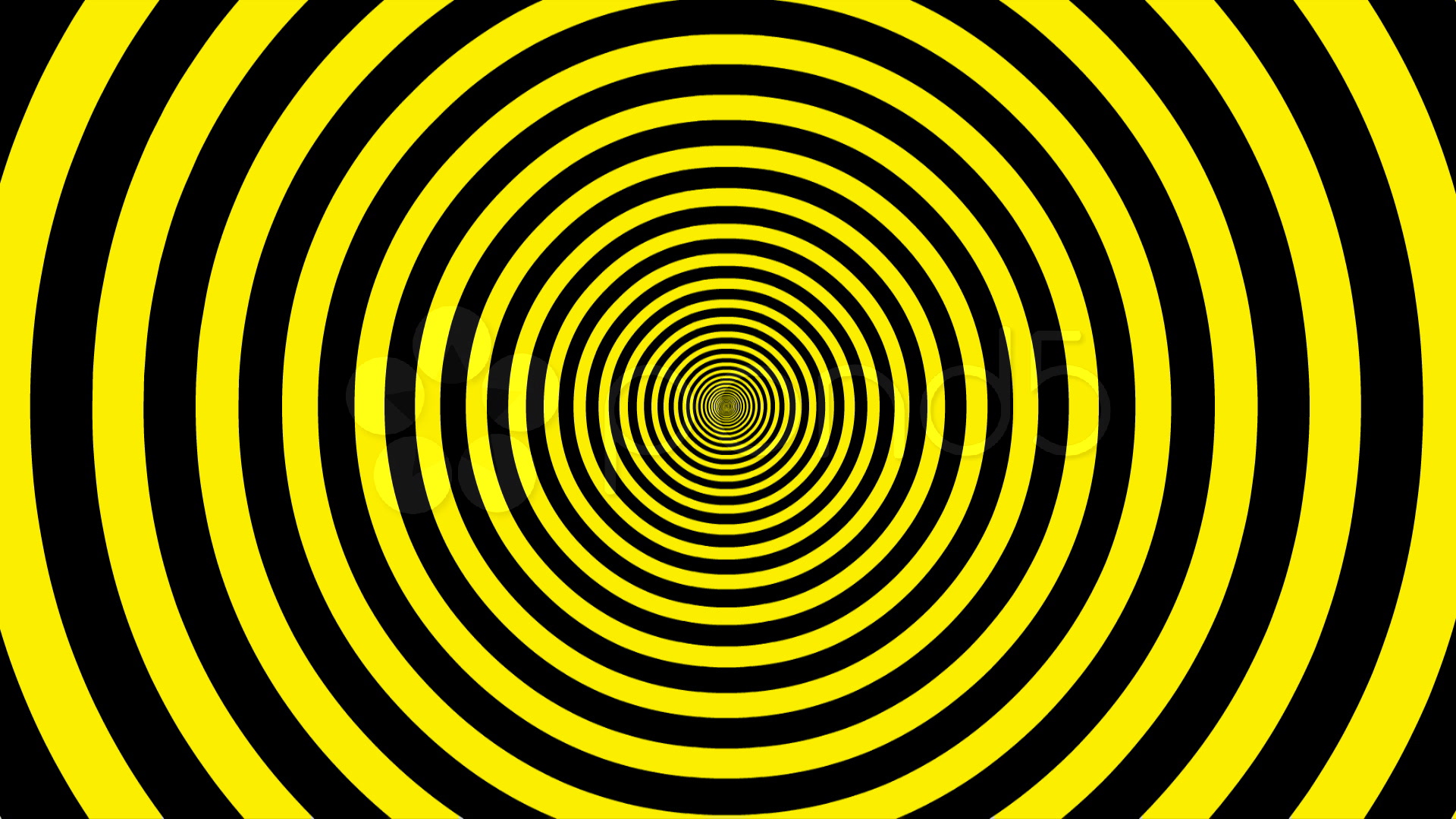 Target Tunnel Retro Spiral Animation Loop - Yellow & Black ~ Video ...