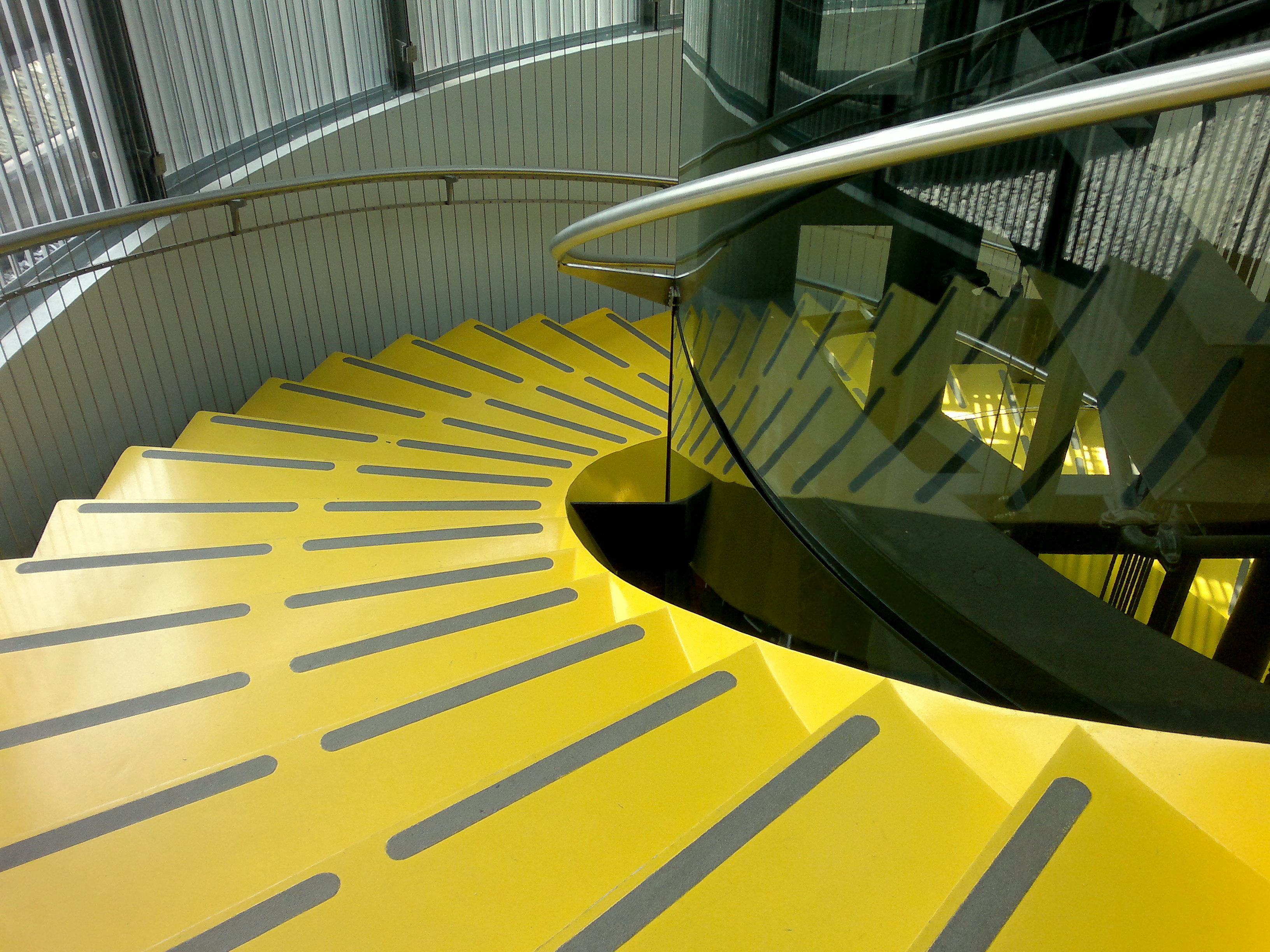 Yellow stairs photo