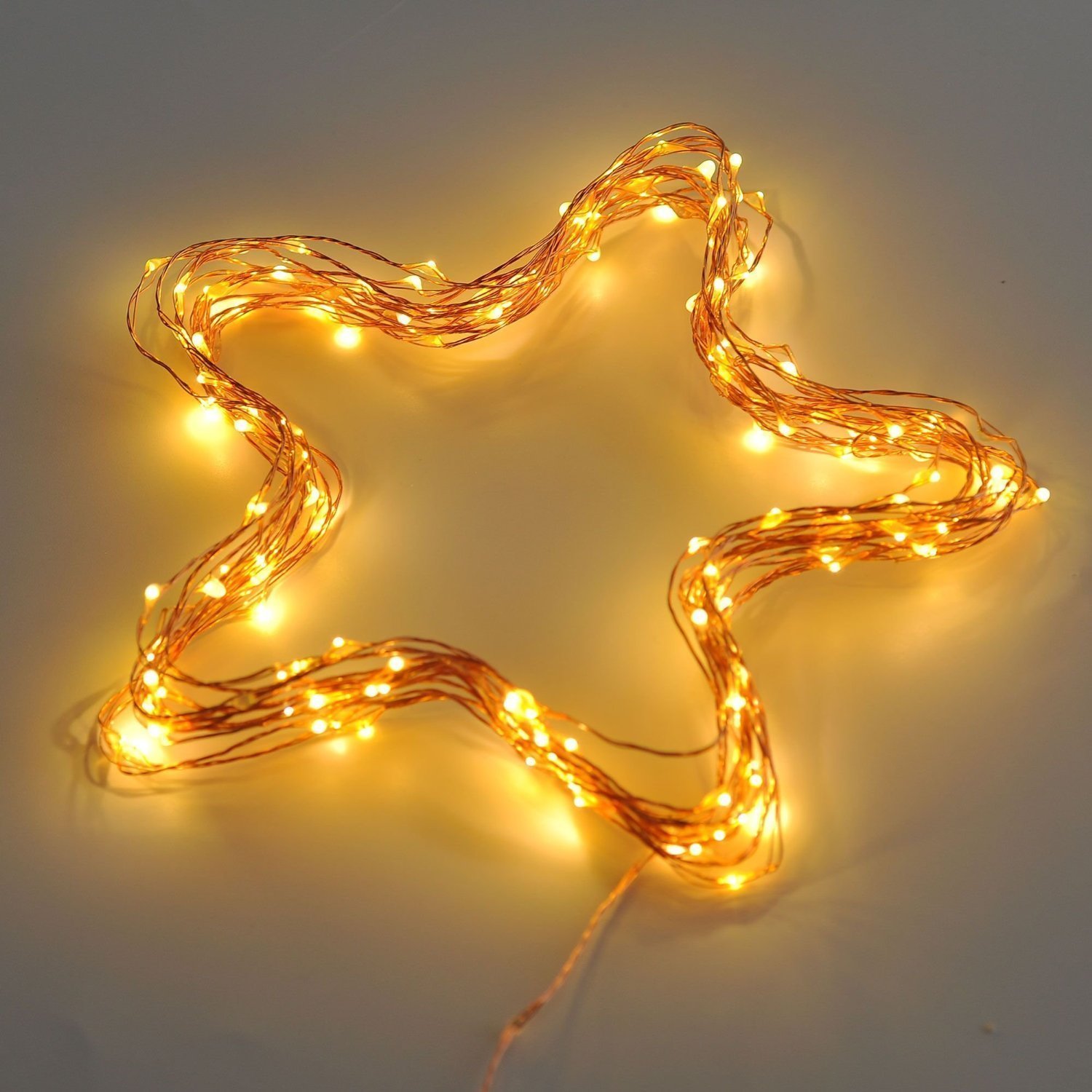 Amazon.com: 20FT Starry String Lights Warm White Color LED's on a ...