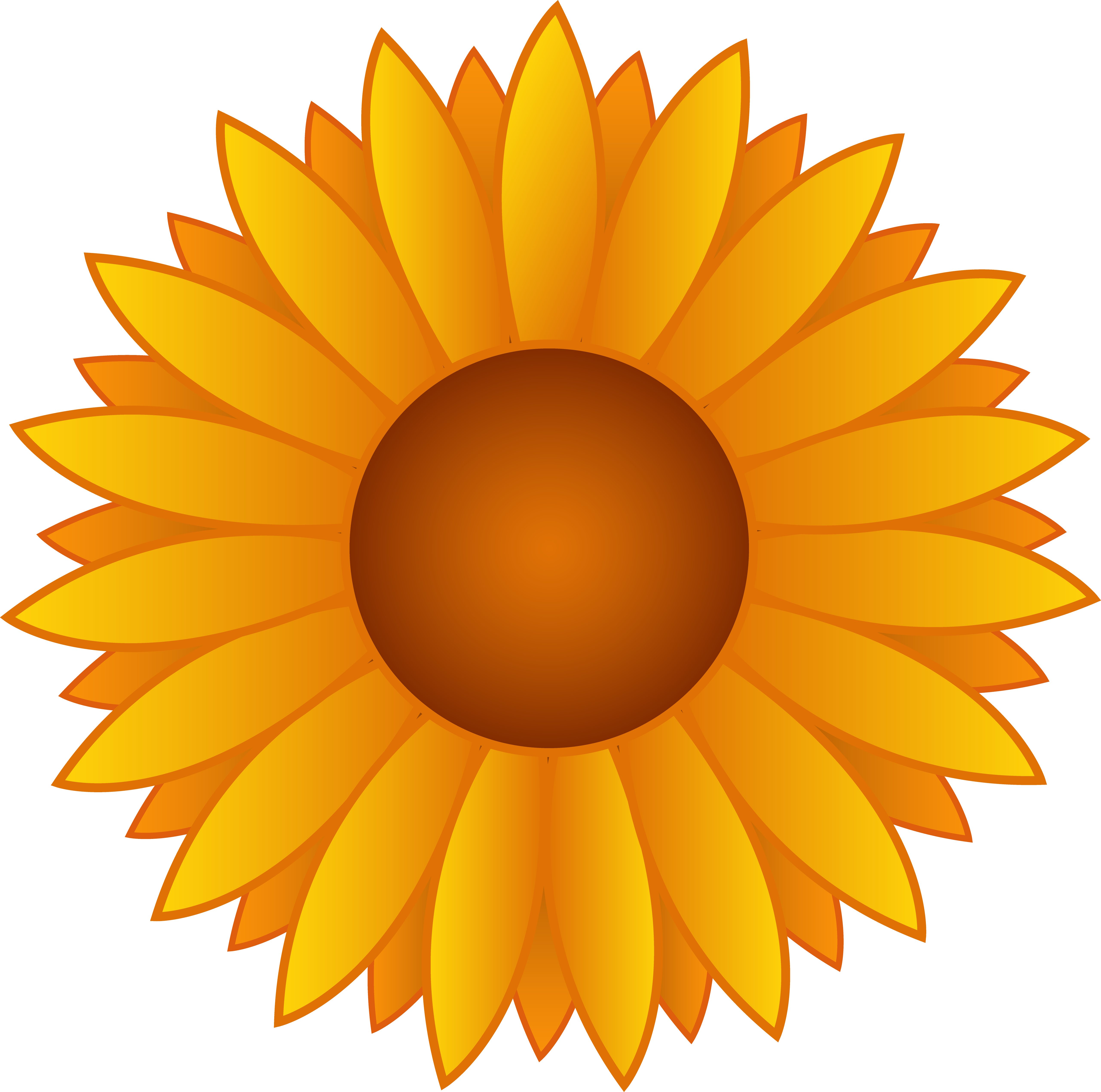 Yellow Sunflower Vector Art - Free Clip Art