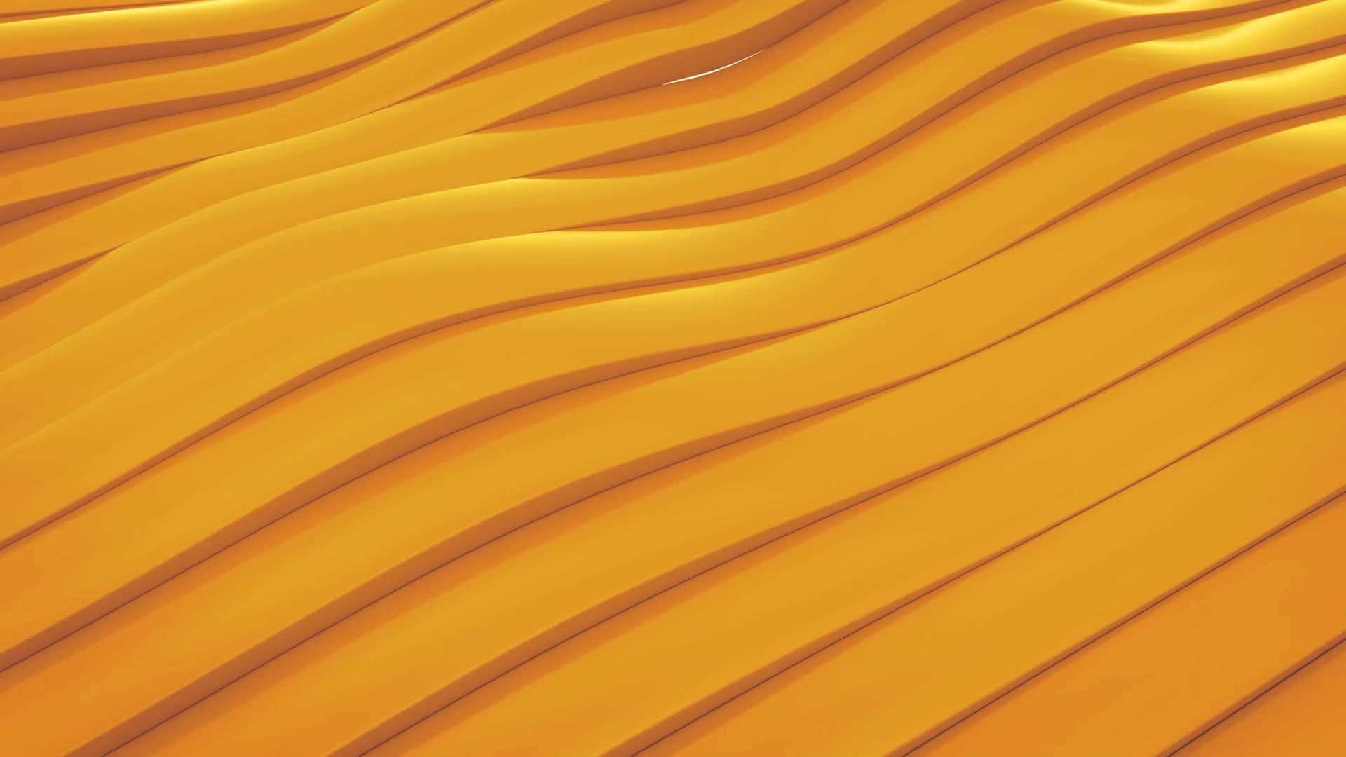 3D animation of yellow surface made of waving lines, loopable ...