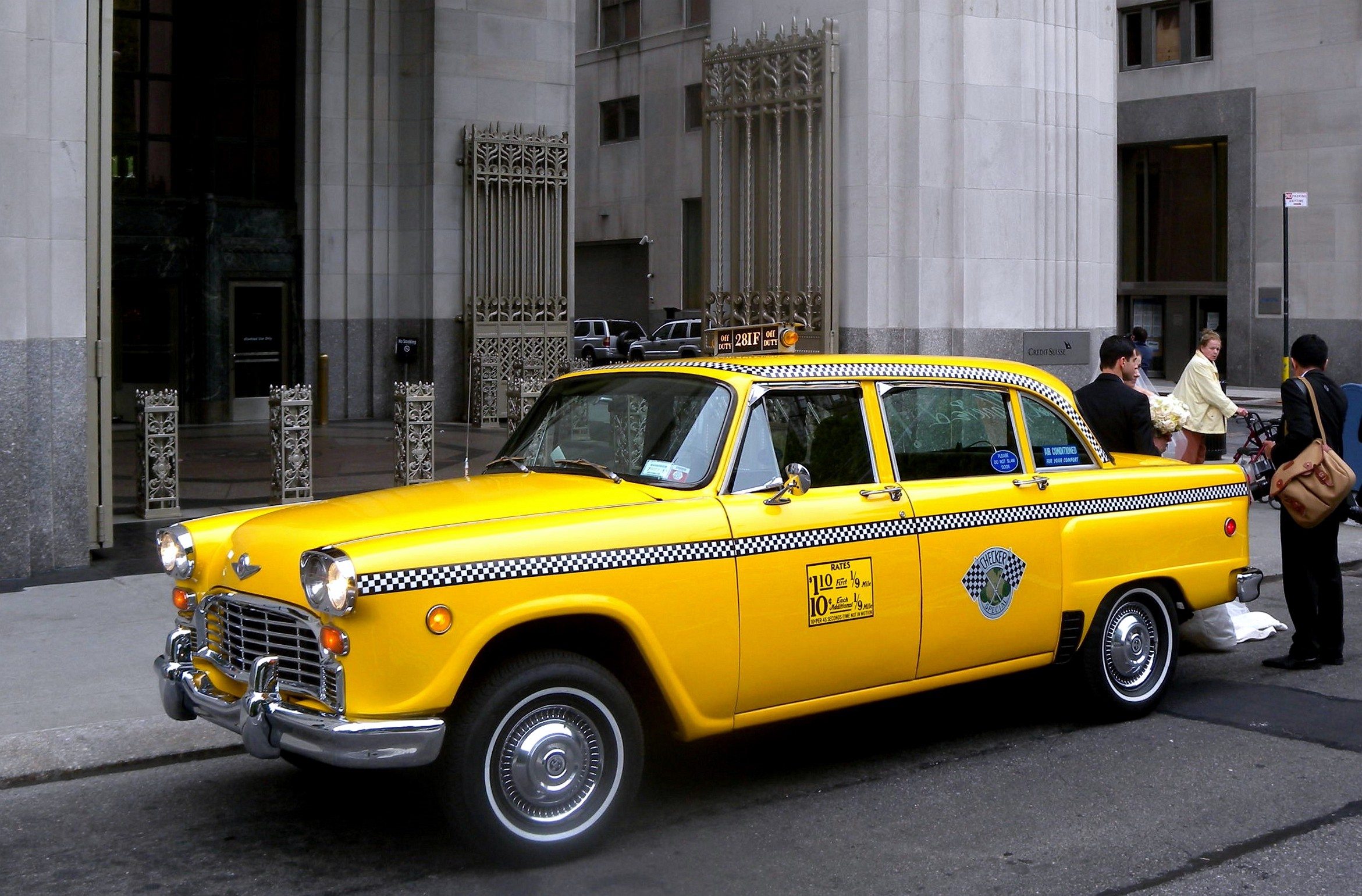 Yellow taxi car photo