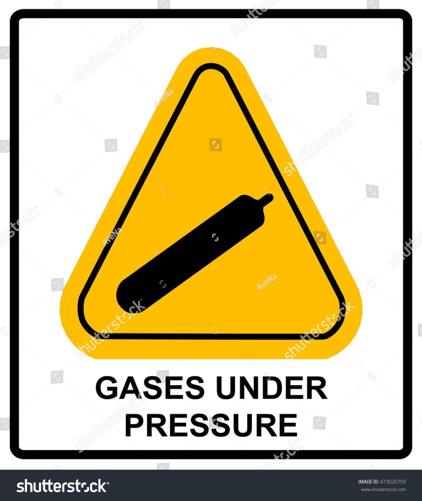 Gases Under Pressure Sign Vector Sticker Stock Vector 473026759 ...