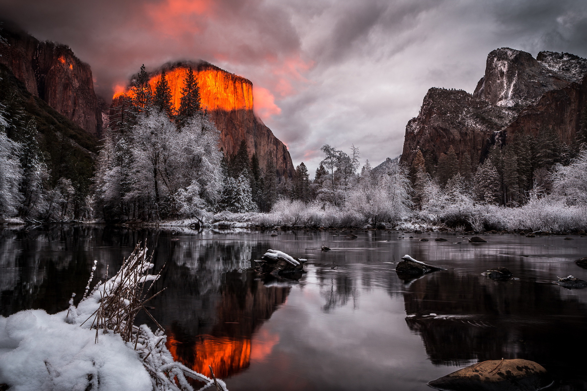 Yosemite National Park (winter) / 2048 x 1365 / Mountains, Locality ...