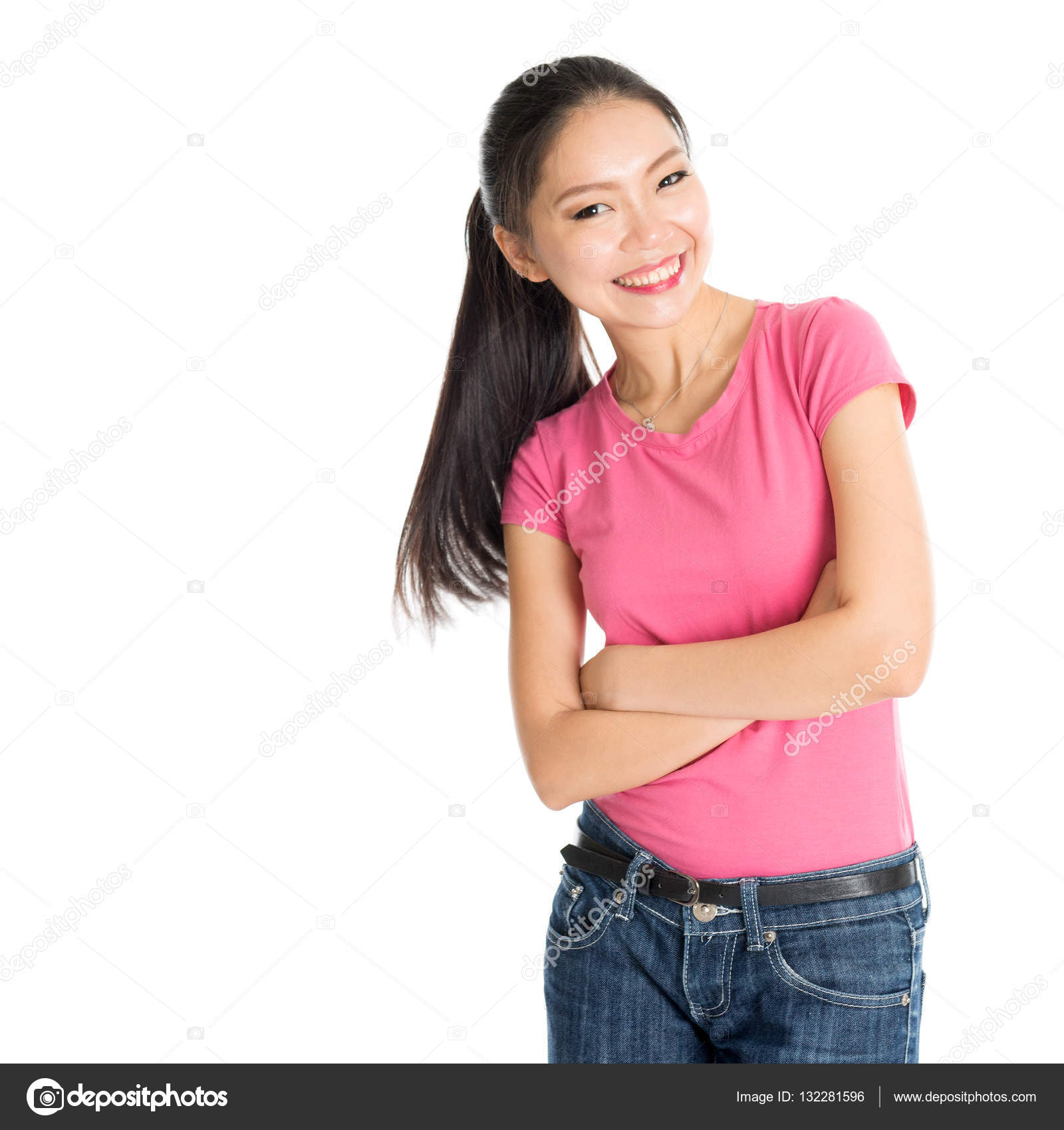 Happy young Asian girl — Stock Photo © szefei #132281596