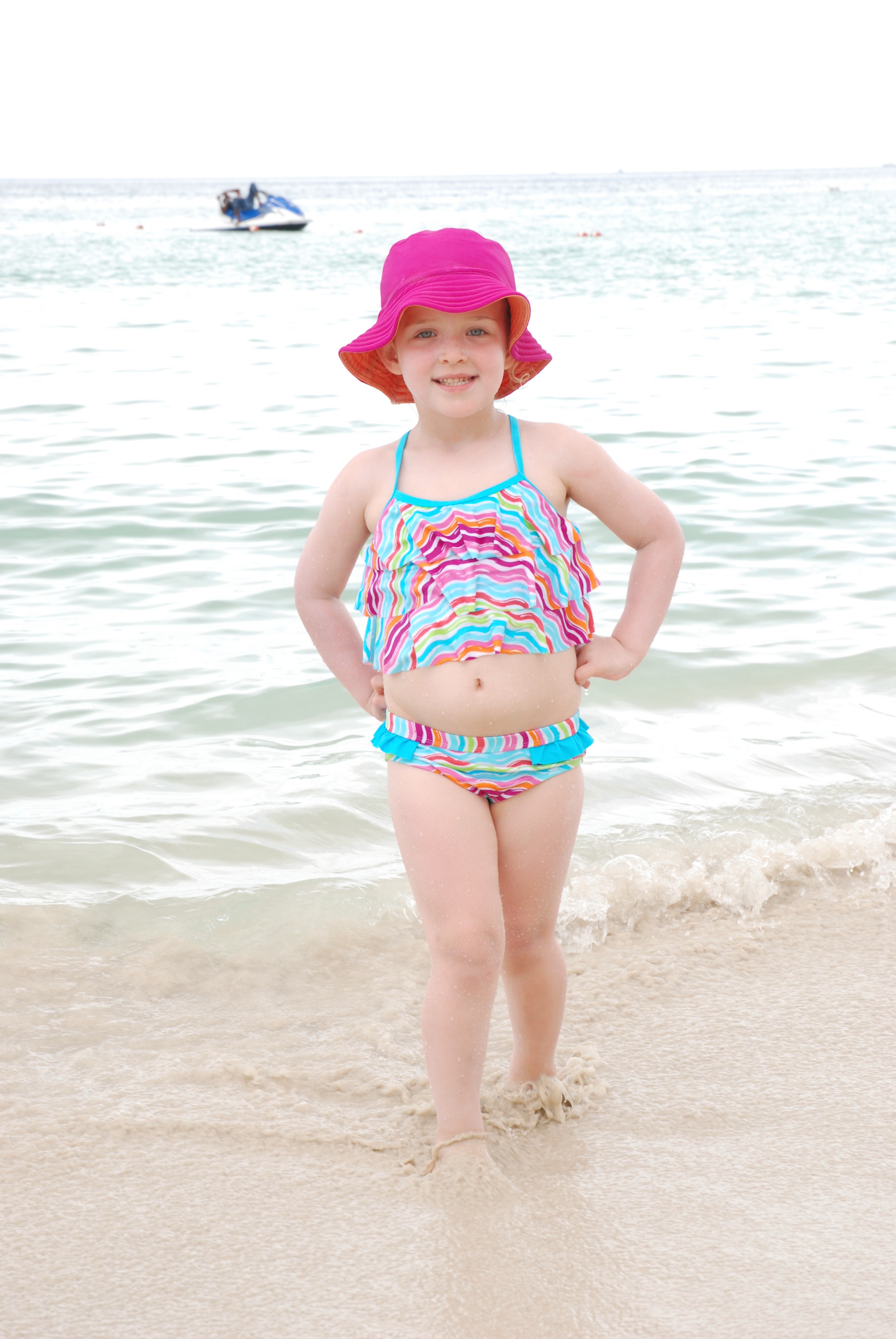 Young girl at the beach photo