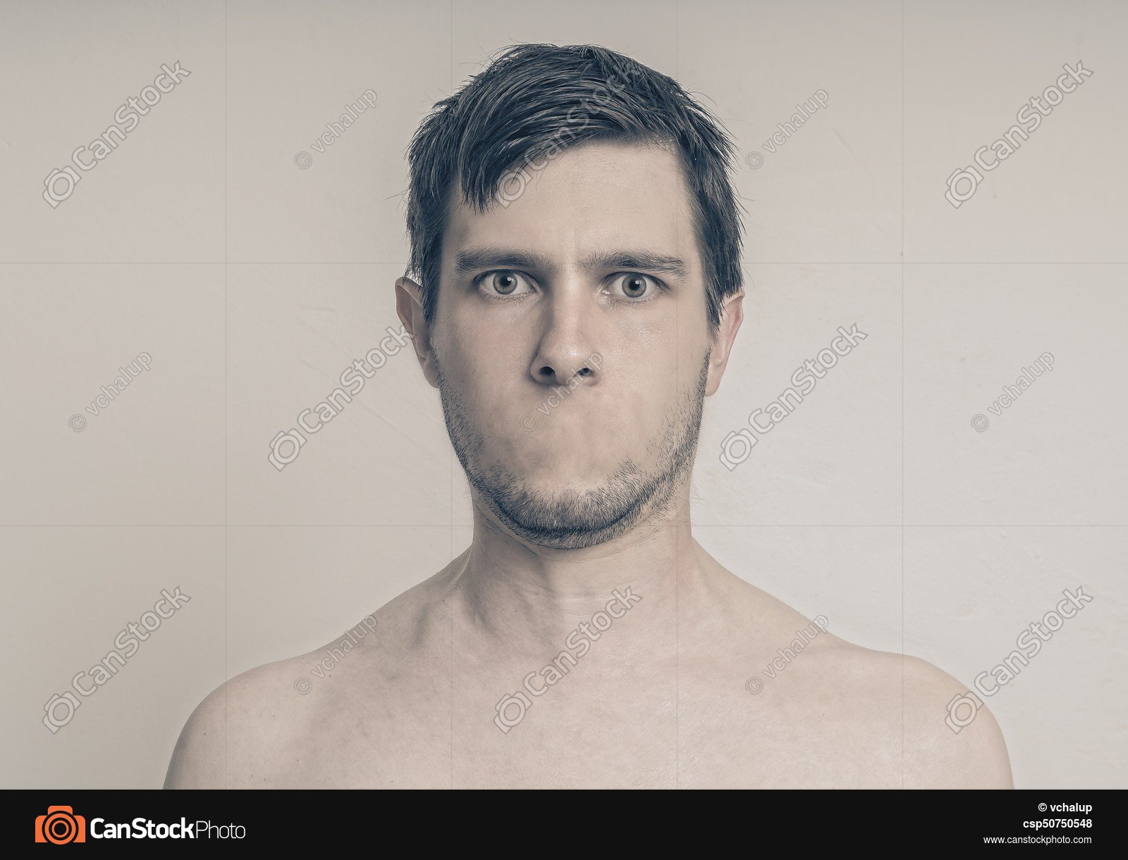 Face of young man without mouth. censorship concept. drawing ...