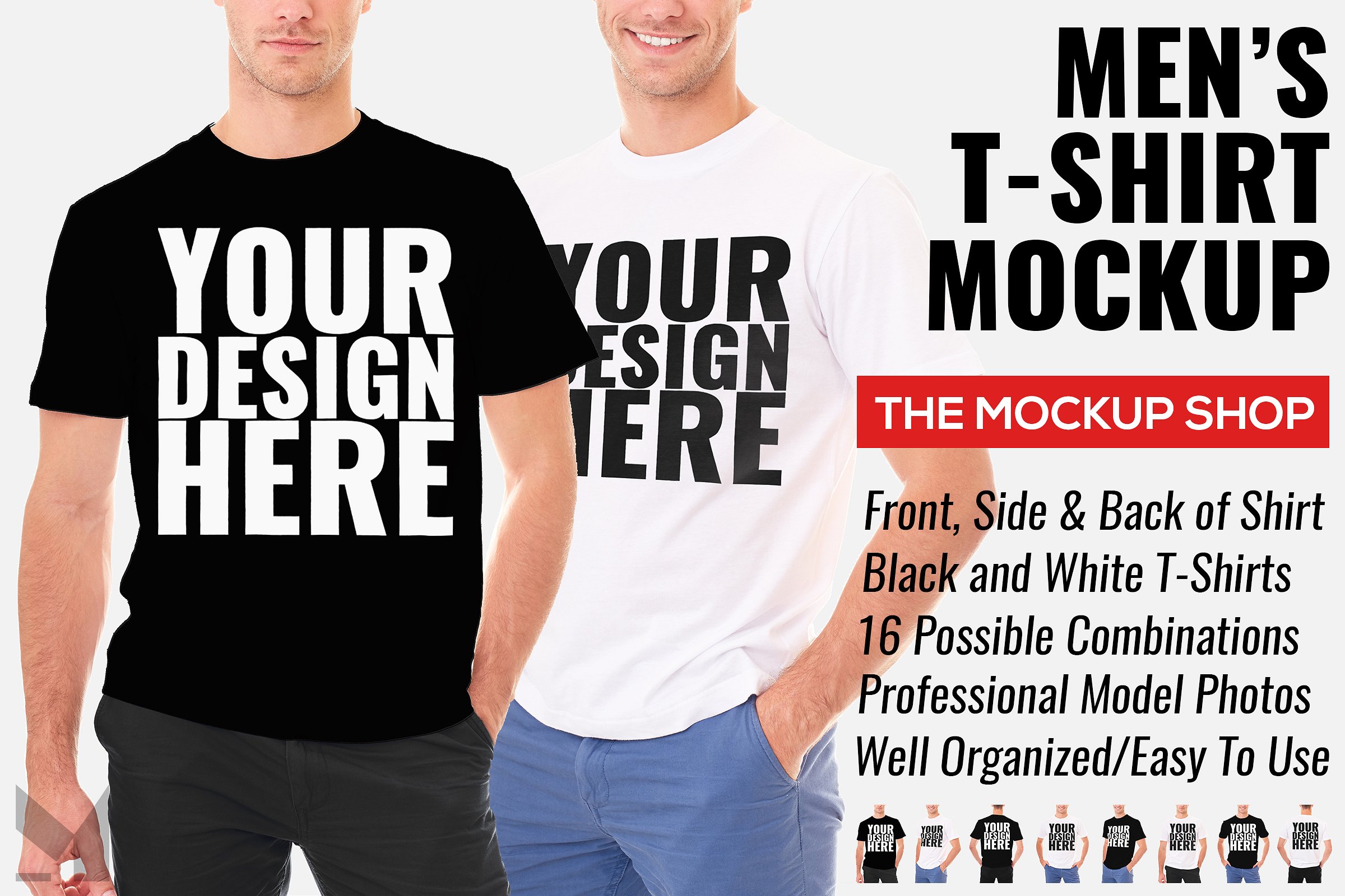 Men's T-Shirt Mockup ~ Product Mockups ~ Creative Market