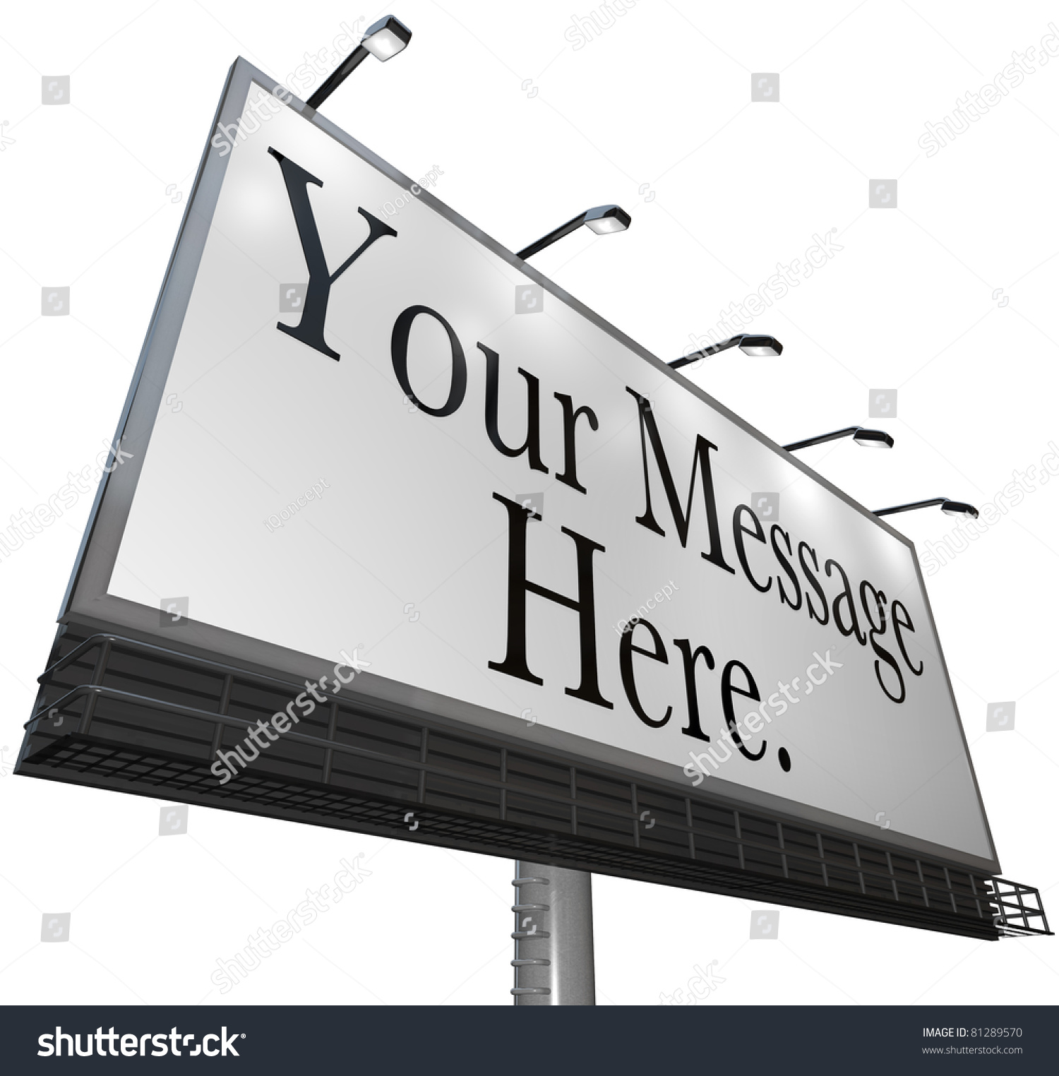 Your Message Here Appears On White Stock Illustration 81289570 ...