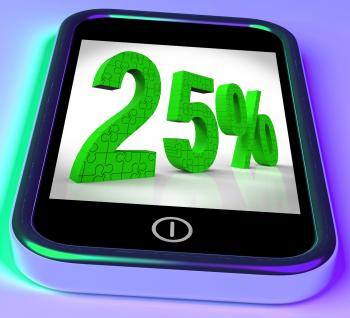 25 On Smartphone Shows 25 Percent Off And Clearances