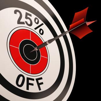 25 Percent Off Shows Discount Promotion Advertisement