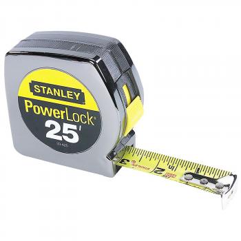 Stanley 1 in. x 25 ft. Steel Tape Measure, PowerLock®