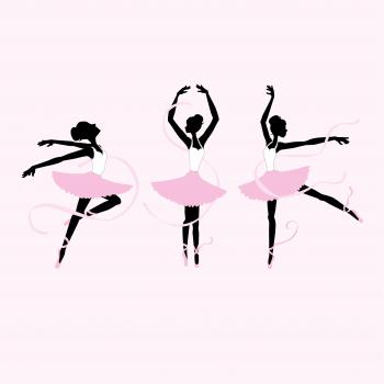3 Ballerinas Wall Mural
