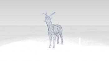 Deer Wireframe 3D model OBJ DXF STL BLEND DAE MS3D