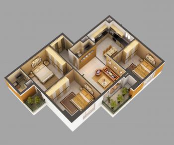 3D Model Home Interior Fully Furnished | CGTrader