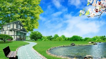 HD 3D Nature Lake Side House Wallpapers - HD Wallpapers - Desktop ...