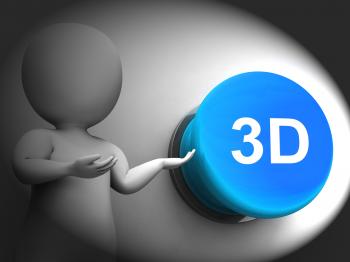3d Pressed Means Three Dimensional Object Or Image