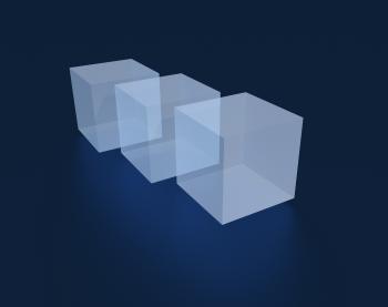 3D rendered cubes