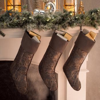 Melrose International Melrose Jacquard Trees 19 in. Silver Christmas ...