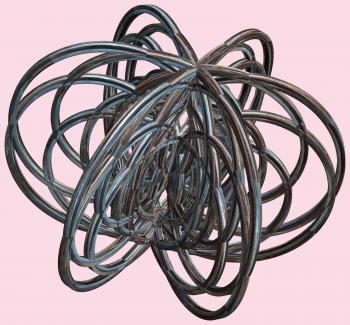 6 Tori or 3D Lissajous figures - Mathematica / ６個の輪環(りんかん)または立体(りったい)リサージュ図形(ずけい)