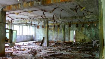 Inside an abandoned building in Pripyat - DESTINATIONS UNKNOWN