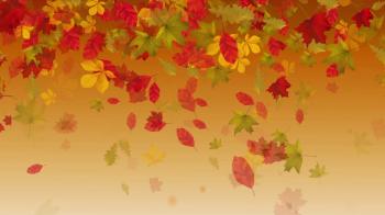 abstract background with falling yellow autumn leaves Motion ...