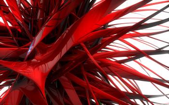 digital art, white background, reflection, abstract, 3D, render ...
