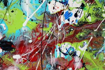 Saatchi Art: "Destiny" full color abstract Art painting in Pollock ...