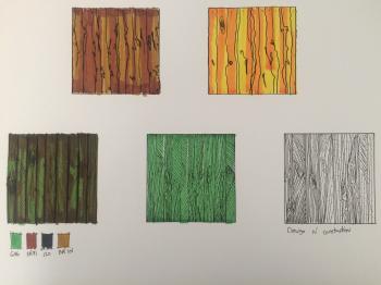 Abstract Texture Lesson #4: Bamboo or Russian Wood | paintinf ...