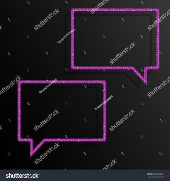 Pink Sequins Form Speech Bubble Mosaic Stock Vector 440473831 ...