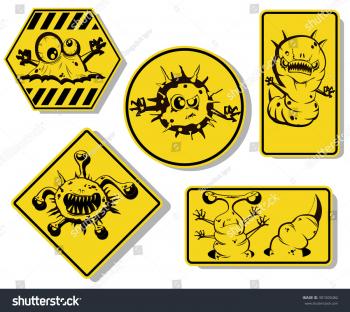 Set Biohazard Warning Signs Abstract Vector Stock Photo (Photo ...