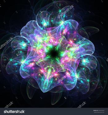 Abstract Glowing Flower Background - Fractal Art | Fractal Flower ...