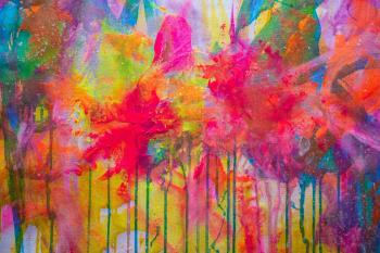 Saatchi Art: Neon Abstract Painting - 90x70cm by Carlos Pun Painting ...