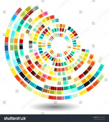 Techno Style Abstract Shape Illustration Stock Vector 107176874 ...