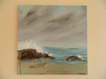 Saatchi Art: Ripple - Impressionistic abstract landscape Painting by ...