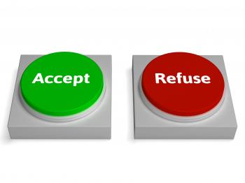 Accept Refuse Buttons Shows Accepted Or Refused