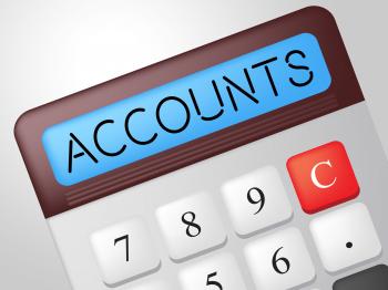 Accounts Calculator Indicates Balancing The Books And Accounting