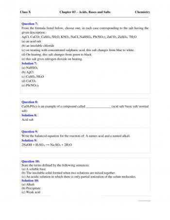 Concise Chemistry class 10 ICSE Chapter 3 Acid Base And Salt ...