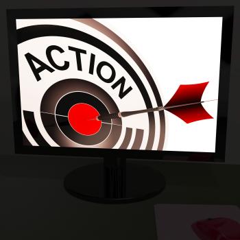 Action On Monitor Showing Acting