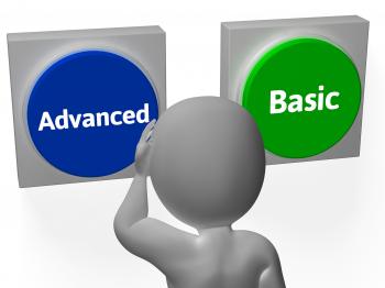 Advanced Basic Buttons Show Advancement Or Basics