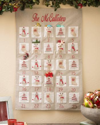 Embroidered Fabric Advent Calendar | Balsam Hill