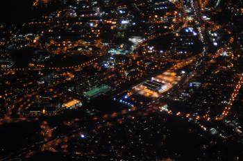 Aerial photo near SFO at night (2)
