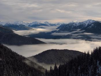 Aerial Photography of Foggy Mountains