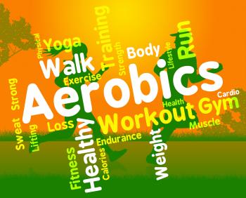 Aerobics Words Shows Get Fit And Cardio