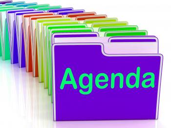 Agenda Folders Show Schedule Lineup Or Timetable