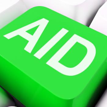 Aid Key Shows Help Assist Or Assistance