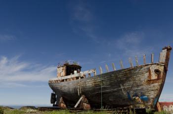 Abandoned ship Akranes, Iceland