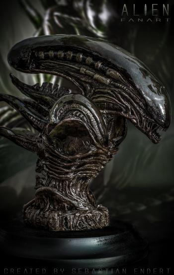 Alien sculpture by Threepwoody on DeviantArt