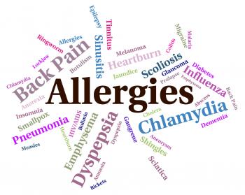 Allergies Problem Shows Ill Health And Affliction