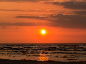 Amber coast sunset - Baltic sea